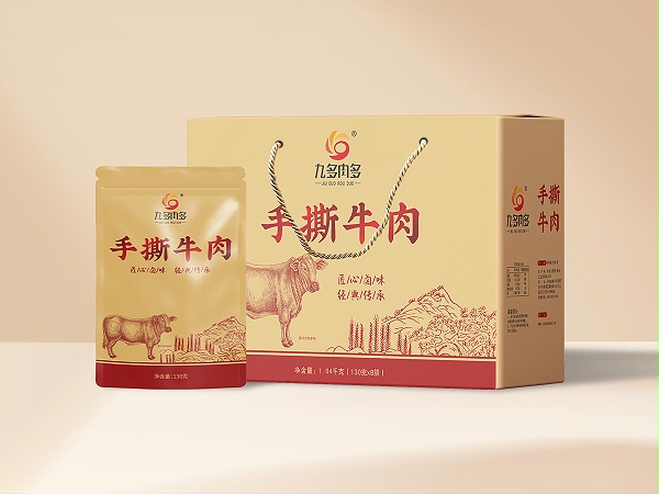 九多肉多手撕牛肉780克礼盒装