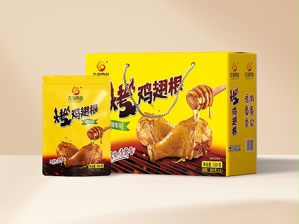 九多肉多烤鸡翅根蜂蜜味520g 礼盒装