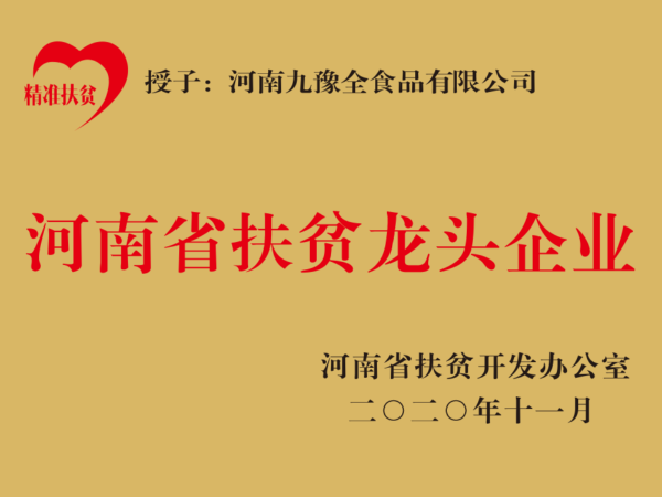 8.2020年河南省扶贫龙头企业