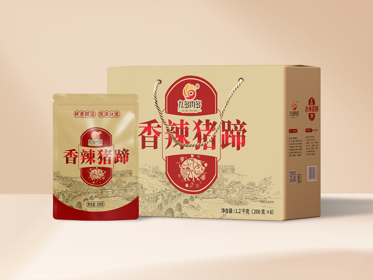 九多肉多香辣猪蹄1.2千克礼盒装