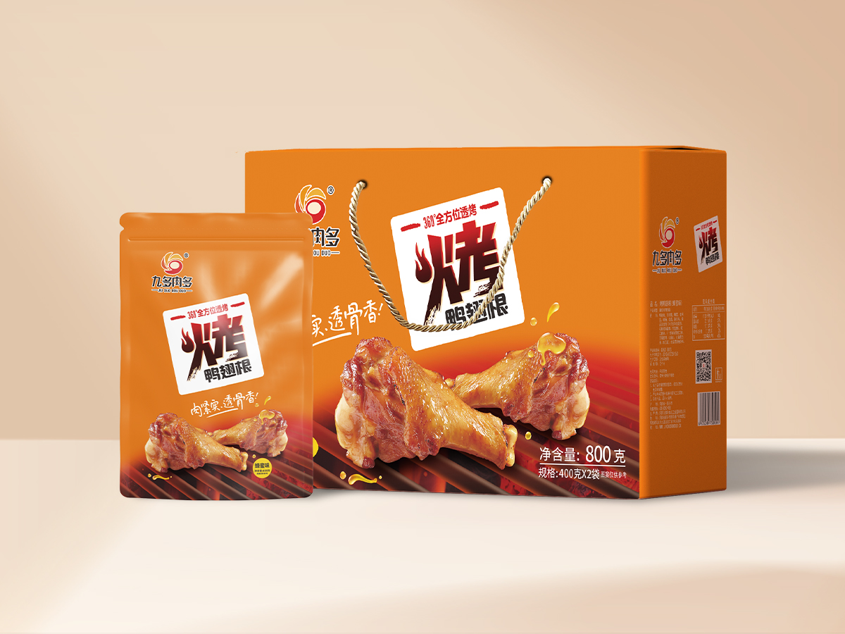 九多肉多烤鸭翅根蜂蜜味800g 礼盒装